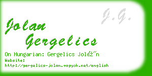 jolan gergelics business card